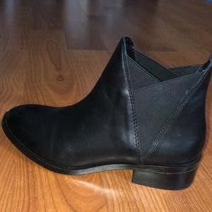 Black Leather Shirt Booties in Box